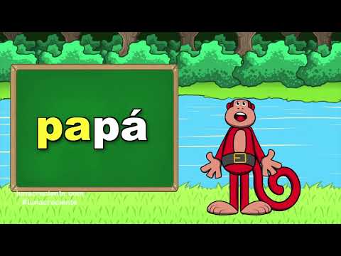 Sílabas Pa Pe Pi Po Pu. El Mono Sílabo. Aprender a Leer. Lunacreciente