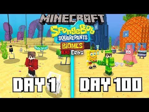 100 Days of Survival in Bikini Bottom (Minecraft SpongeBob)