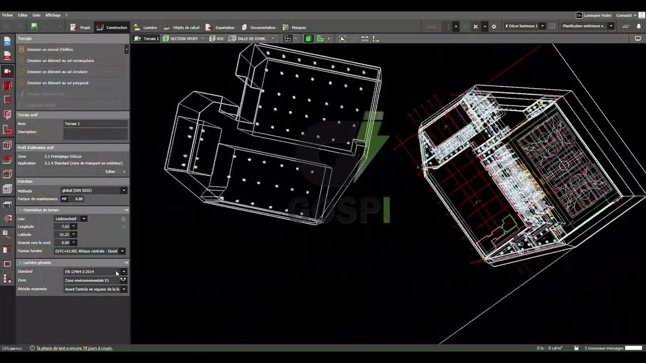 Projet d'éclairage ERP