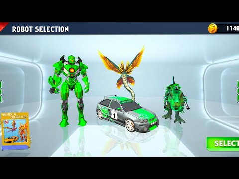 Red Police Dragon Robot Transform Game