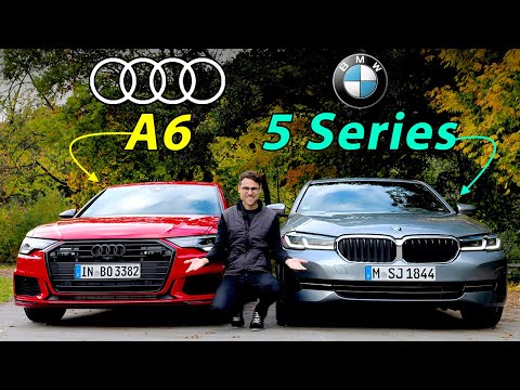 BMW 5-Series vs Audi A6 comparison REVIEW 540i vs 55 TFSI - clash of the best business sedans!