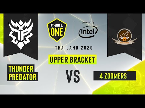 Dota2 - 4 Zoomers vs. Thunder Predator - Game 1 - ESL One Thailand 2020 - Upper Bracket - AM