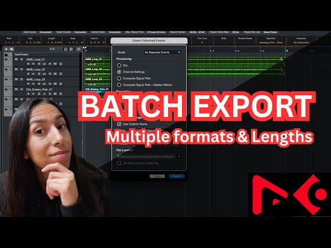 Export Separate Tracks, Different Lengths, and Custom Names in Cubase Pro and Nuendo