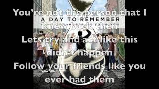 A Day To Remember - It&#39;s Complicated (Acoustic) HD LYRICS
