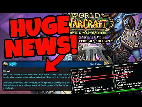HUGE NEWS & HOTFIXES For TBC Anniversary - Melee DPS Got DESTROYED?!