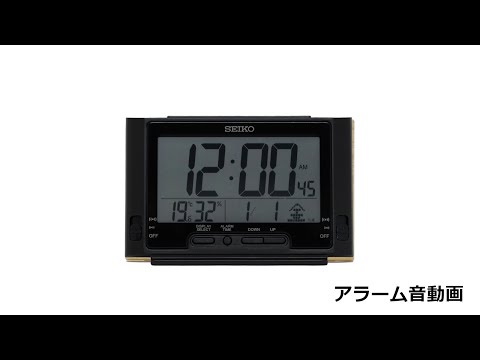 目覚まし時計 黒メタリック SQ320K [デジタル /電波自動受信機能有