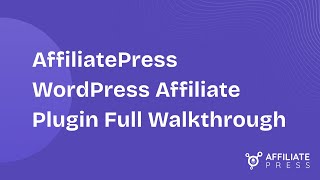 AffiliatePress YouTube Video