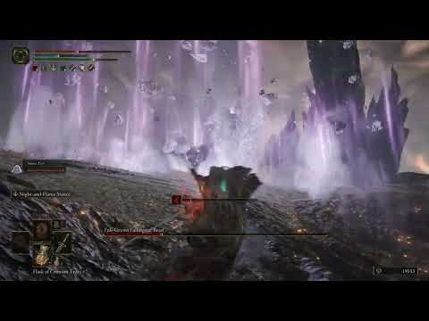 Full Grown Fallingstar Beast | Mt. Gelmir | Elite Boss | Night and Flame Sword | - Elden Ring