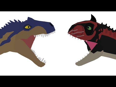 Pivot Allosaurus vs Carnotaurus Epic Battle Animation Mini Movie #pivotanimator #dinosaur