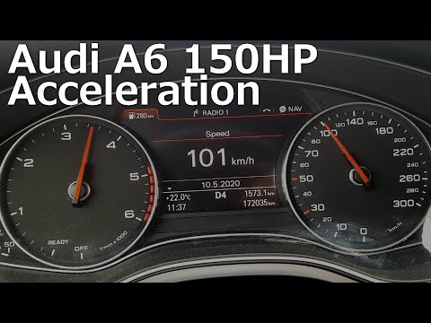 Audi A6 2.0TDI 150HP S-Tronic Acceleration