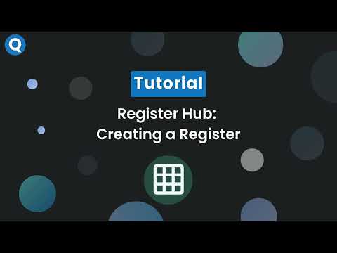 Register Hub - Creating a Register