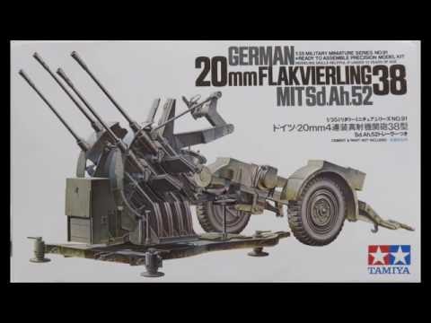 Tamiya - Maquette militaire Flakvierling 38 2cm - Tamiya 35091 - 1/35 -  Chars - Rue du Commerce