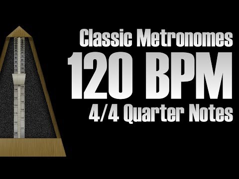 120 BPM 4/4 Wooden Metronome (Click Track in HD)