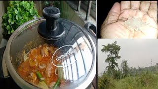 কাল বৈশাখী ঝরে সব শেষ করে দিলো😱 ||দুপুরের জন্য হাতে মাখানো গুরুর মাংস রান্না করে নিলাম