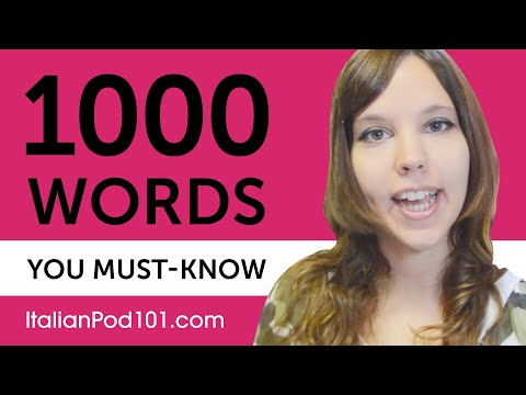 1000 Words Every Italian Beginner Must Know