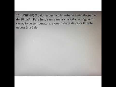 Calor latente (correção de  exercício)