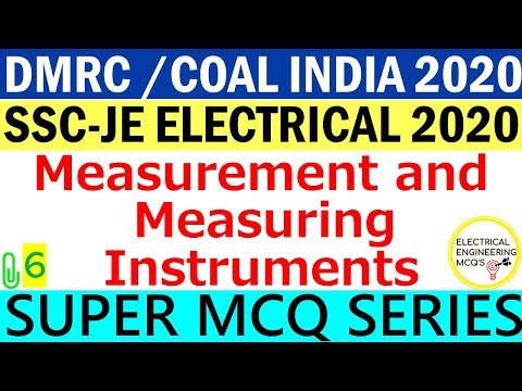 Electrical Measurement  | SSC-JE | DMRC | COAL INDIA 2020 | Class 6 |  हिंदी 🔴 Video