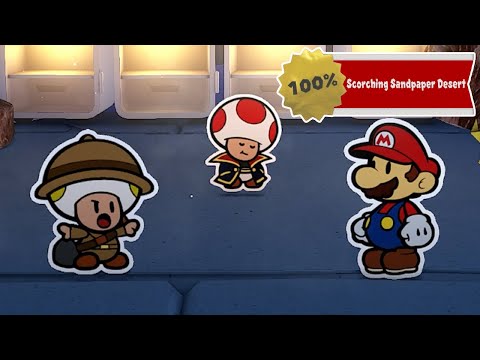 Paper Mario The Origami King - 100% Walkthrough - Scorching Sandpaper Desert