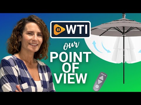 Above Height Automatic Sunbrella Umbrella with Remote Button Controls - WTI product video review