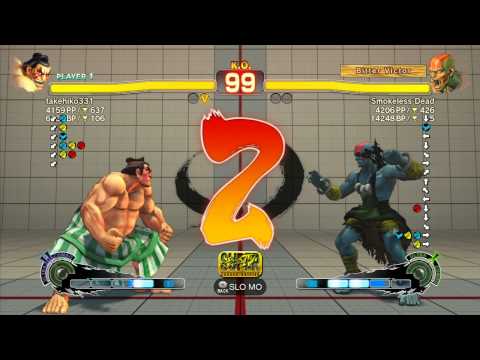 SSF4 AE: Akimo (Honda) vs Smokeless Dead (Dhalsim) - Ranked Match (720p HD)