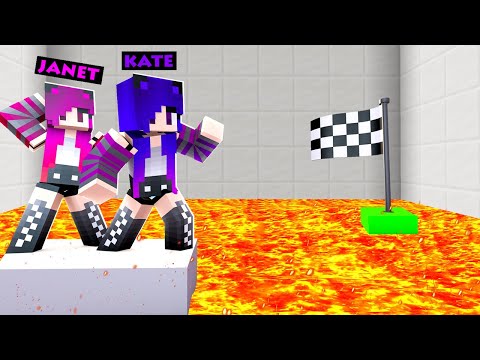 Janet and Kate - World's Easiest Obby But We Got TROLLED! | Minecraft