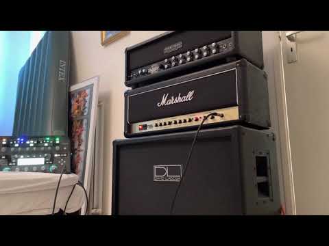 Marshall DSL 100H with EHX 6ca7 and Esmeister OD with an Ibanez RG prestige with Ash body