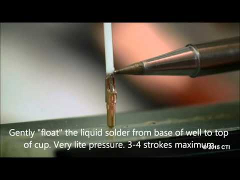 Professional Hand Soldering Training - Wire and Terminal Connections, Gold Cup