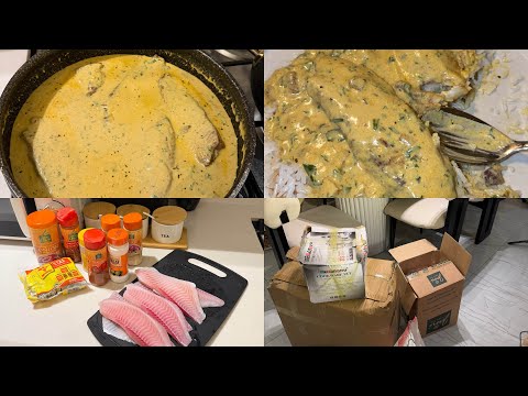 Creamy fish fillet recipe  , Huge grocery shopping and haul , life update 
