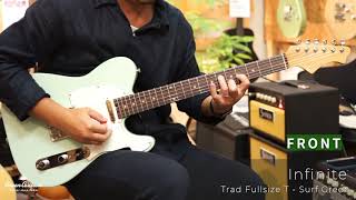 Video thumbnail for Green Guitars - Infinite Trad Fullsize T - Surf Green by Green Guitars