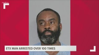 East Texas man racks up 100th arrest since 2000 in Angelina County