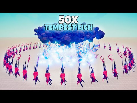 50x TEMPEST LICH vs EVERY FACTION | TABS Update Gameplay