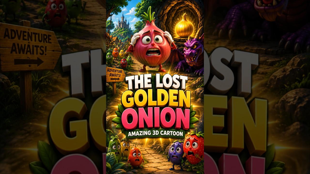 The Lost Golden ONION 🧅| Amazing 3D Cartoon #viral #shortvideo