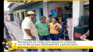 preview picture of video 'Chabasquen dice sí a la Ley de Bono para medicamentos a pensionados. Jornada recolección de firmas.'