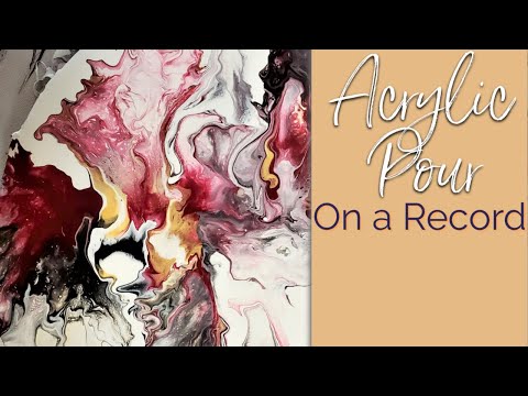 Acrylic Pouring on Vinyl Records Series | Gorgeous Dutch Pour Technique | Vinyl Record Clock #13