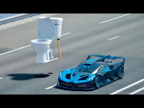Bugatti Bolide vs Flying WC Monster - Drag Race 20 KM