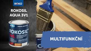 Univerzální vodouředitelná barva Rokosil Aqua 3v1 0,6 L červená rumělková čsn8140 