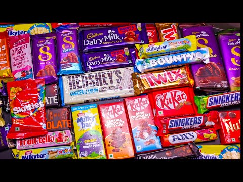 Cadbury Snickers Chocolate, ASMR, CANDIES Dairy Milk