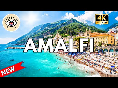 [4K] 🍦 AMALFI Italia (Costa Amalfitana) ⭐🌊 PASEO A PIE CON SUBTITULOS (Historia) DRONE Agosto 2023