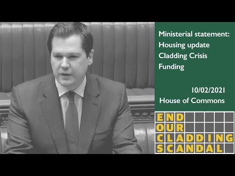 House of Commons - Robert Jenrick's £3.5b Cladding Funding Announcement - 10/02/21