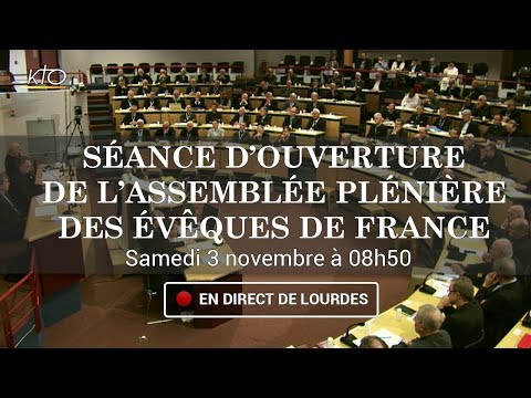 Séance d’ouverture de l’assemblée des évêques à Lourdes du 3 novembre 2018