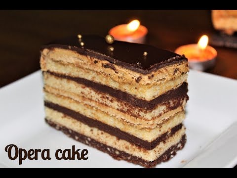 Opera cake | Classic french opera cake | 10 layers cake