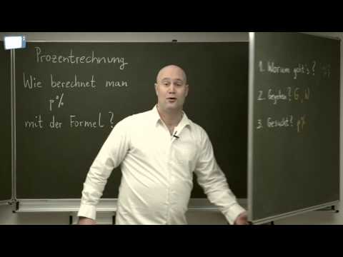 Prozentsatz mit der Formel berechnen