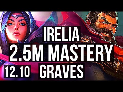 IRELIA vs GRAVES (TOP) | 2.5M mastery, 6 solo kills, 800+ games | EUW Diamond | 12.10