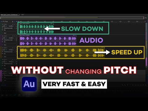 Speed Up or Slow Down Audio without changing pitch | Adobe Audition