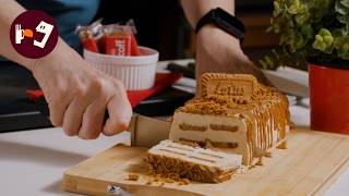 Tarta helada de galleta lotus biscoff ¡sin huevo, sin leche condensada, sin gelatina!
