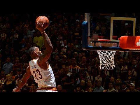 Lebron James Breaks the Glass with his Dunk!!