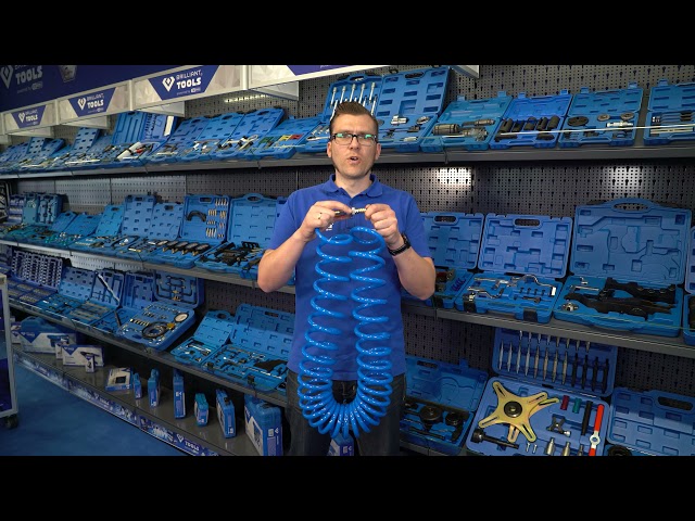 Video Teaser für BRLLIANT TOOLS BT160035 Druckluft-Spiralschlauch Ø 10 mm [Powered by KS Tools]