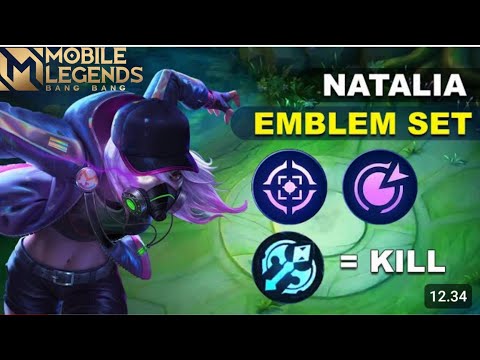 NATALIA BEST EMBLEM SET AND BUILD 2023(insane damage) mlbb