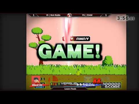Versus Weekly 7/2/15 - Losers Finals - ESAM (Pikachu) vs. NickRiddle (Brawler) - Smash 4
