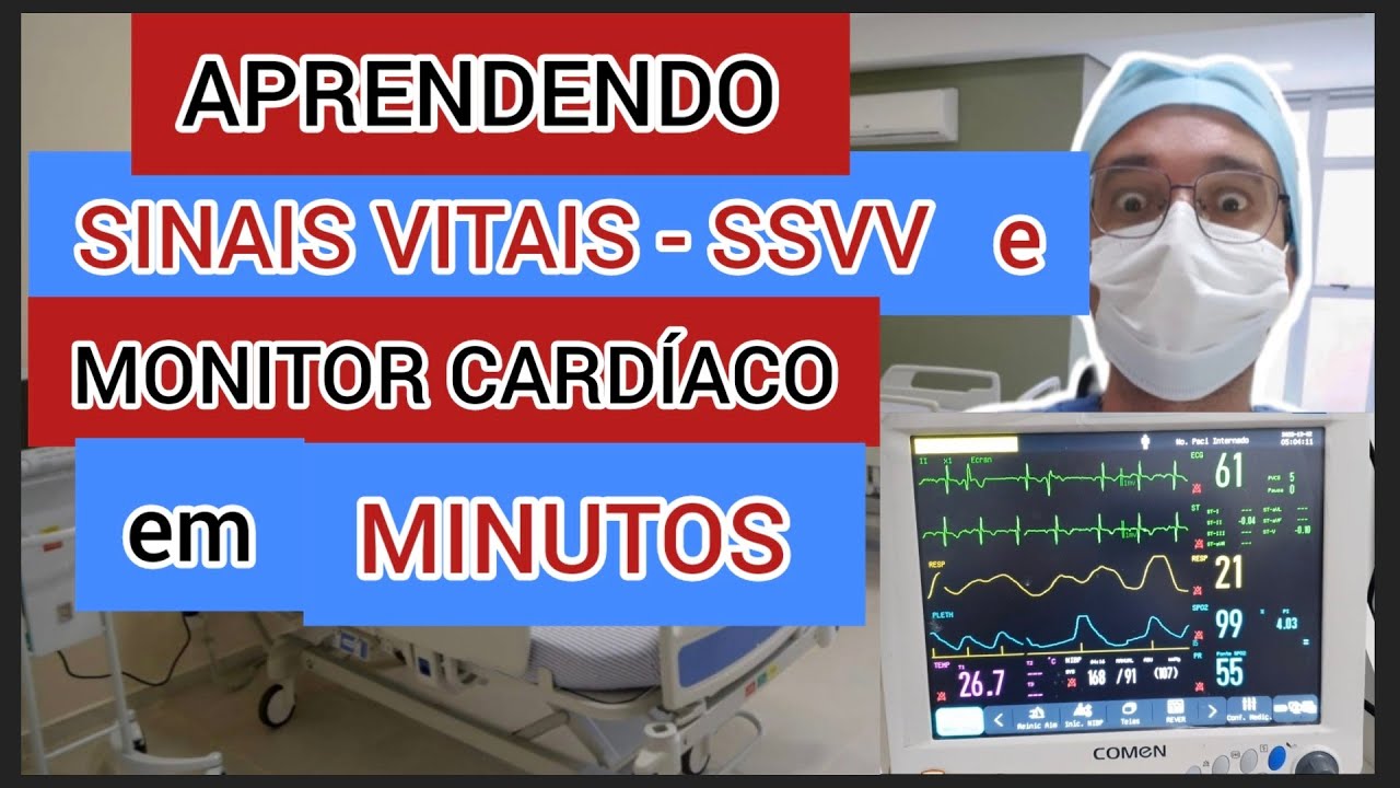 APRENDENDO SINAIS VITAIS em MINUTOS - SSVV e Monitor cardíaco.
